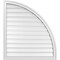 Ekena Millwork Quarter Round Top Right Surface Mount PVC Gable Vent w/ 2"W x 1-1/2"P Brickmould Frame, 34"W x 38"H GVPQR34X3802SF - alternate 1
